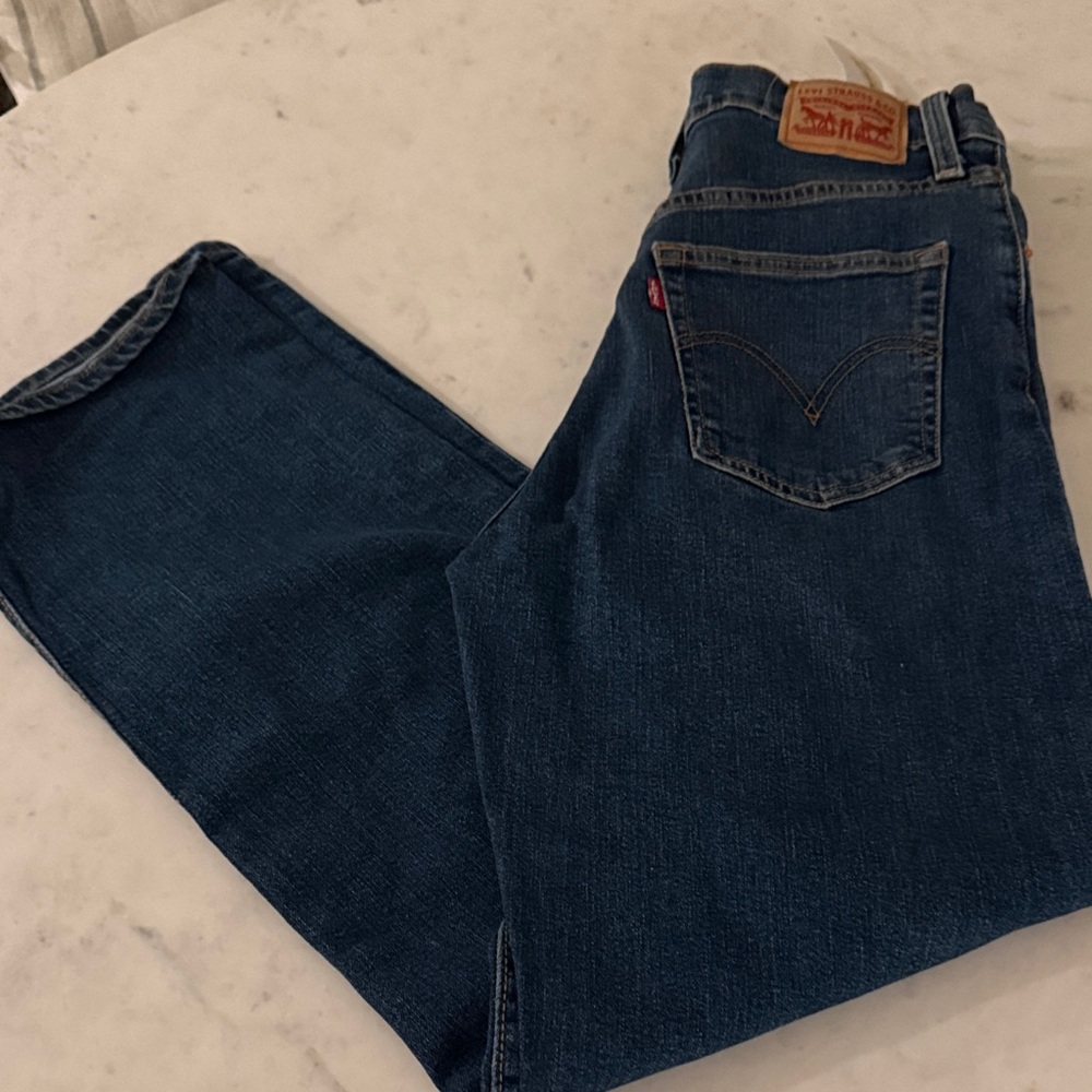 Levi's women’s Straight-Leg Jeans in Deep Indigo
